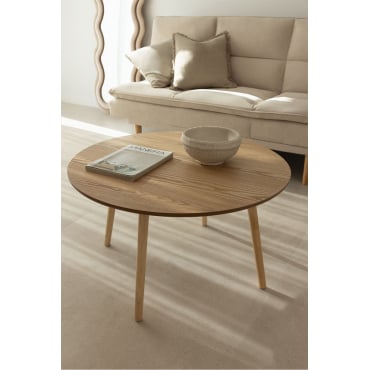 Table basse ronde Ø80 cm en bois Docc