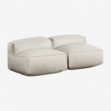 Canapé De Jardin Modulaire 2 Pièces Dojans Beige Semoline - Sklum