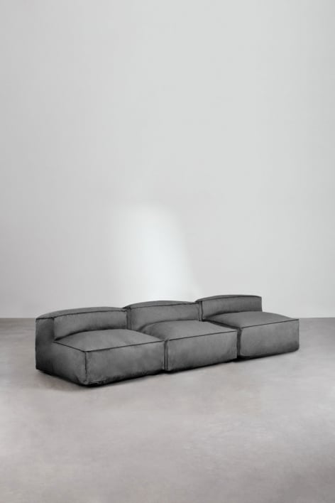 Canapé modulaire 3 pièces Dojans - Gris Granit