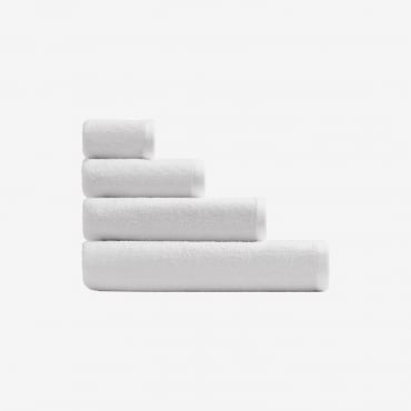 Lot De 4 Serviettes En Coton Nerolit Blanc - Sklum