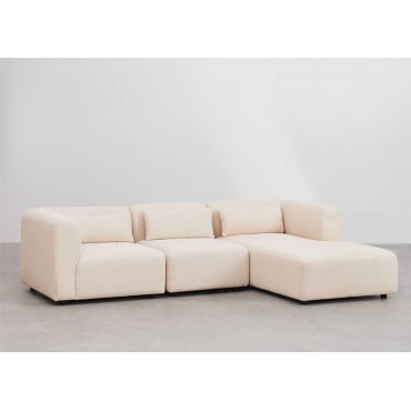 Canapé modulaire avec méridienne droite 3 pièces Fogler