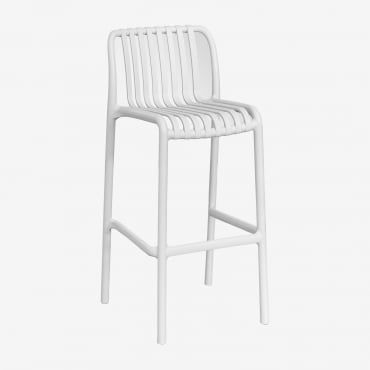 Lot De 2 Tabourets De Jardin Empilables En Polypropylène Wendell Gris Clair & ↑75 Cm - Sklum