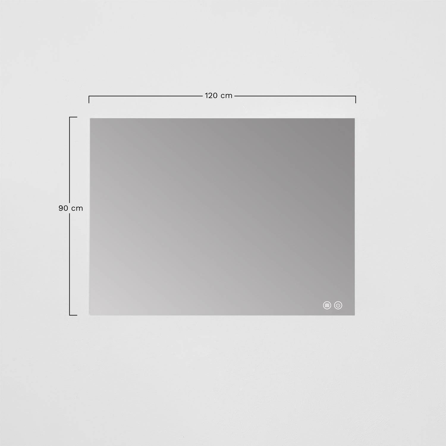 Ensemble de meuble de salle de bain en bois avec lavabo intégré Fiore, mesures