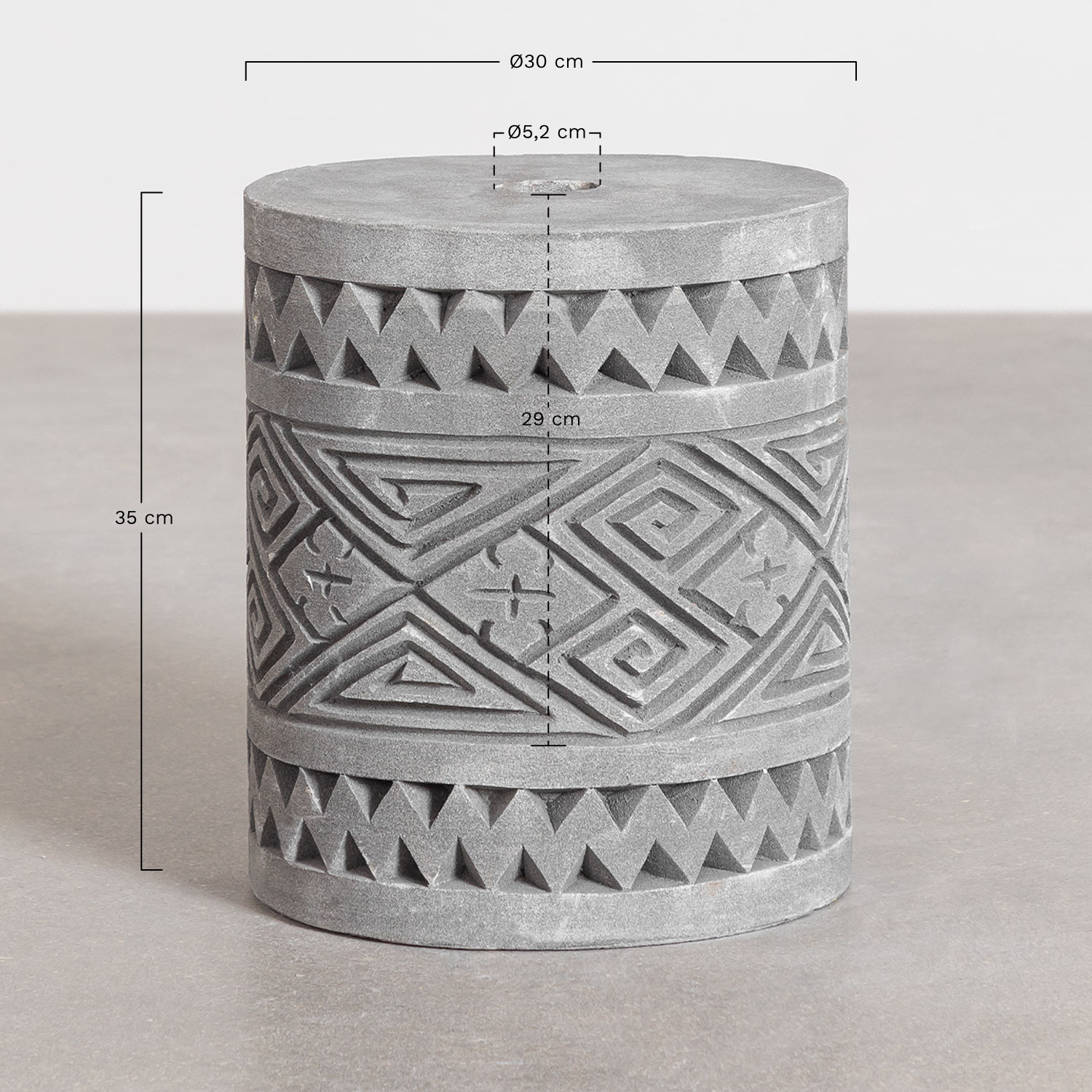 Base de parasol en ciment Okeke    , mesures