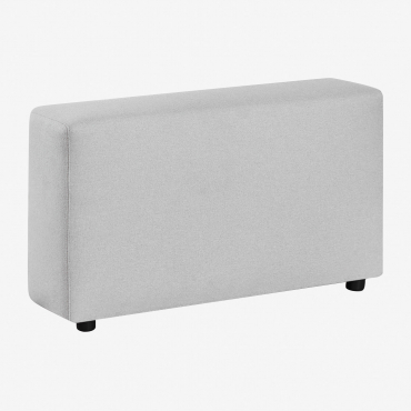 Accoudoir Gauche Haut (↑65 Cm) Pour Canapé Modulaire Bruna Tissu Gris Glacial - Sklum