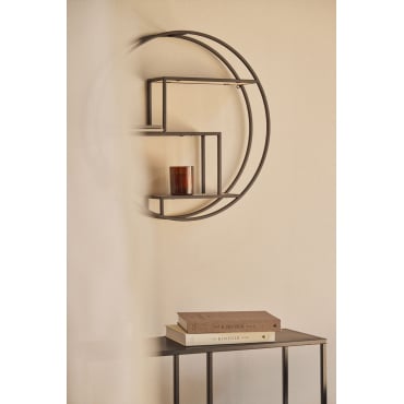 Étagère murale en bois et acier Kafren