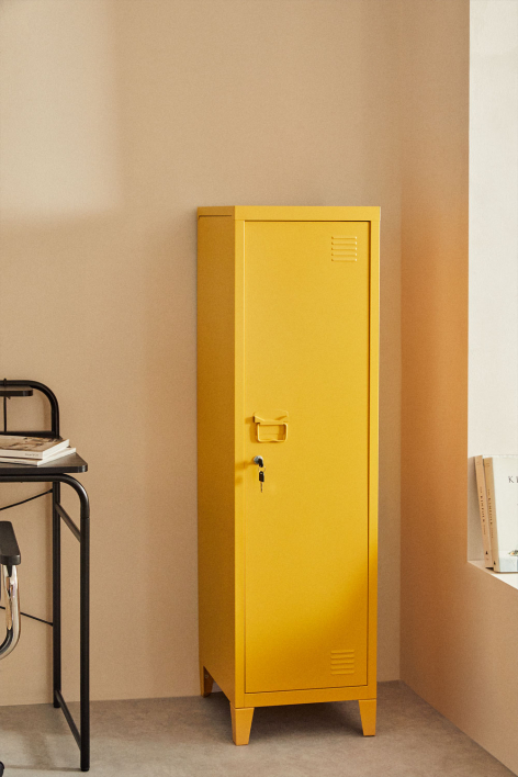 Armoire vestiaire 40x140 cm en acier jaune albero Pohpli - Jaune Albero
