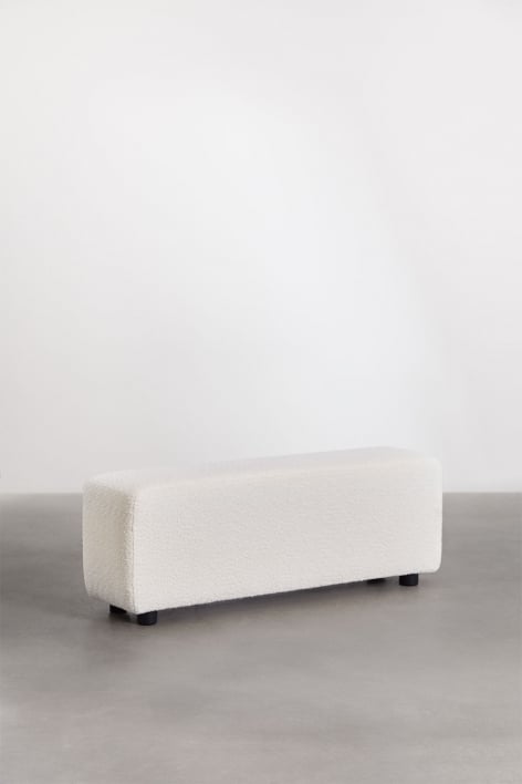 Bras bas 113x30 cm pour canapé modulaire Bruna - Boucle Blanc