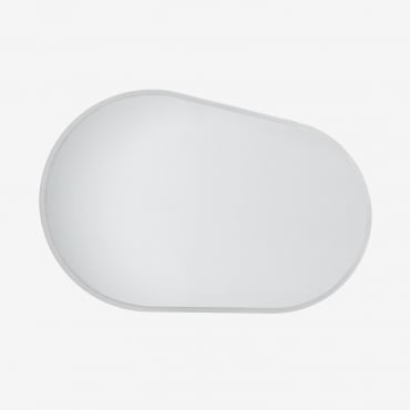 Miroir Mural Ovale Pour Salle De Bain Avec Lumière Led Et Anti-buée Riben ↔︎ 100 Cm - Sklum