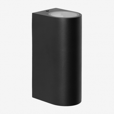 Applique Murale Pour Extérieur En Aluminium Avec 2 Points Lumineux Pevot Design Noir - Sklum