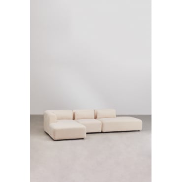 Canapé modulaire avec méridienne gauche de 3 pièces Fogler