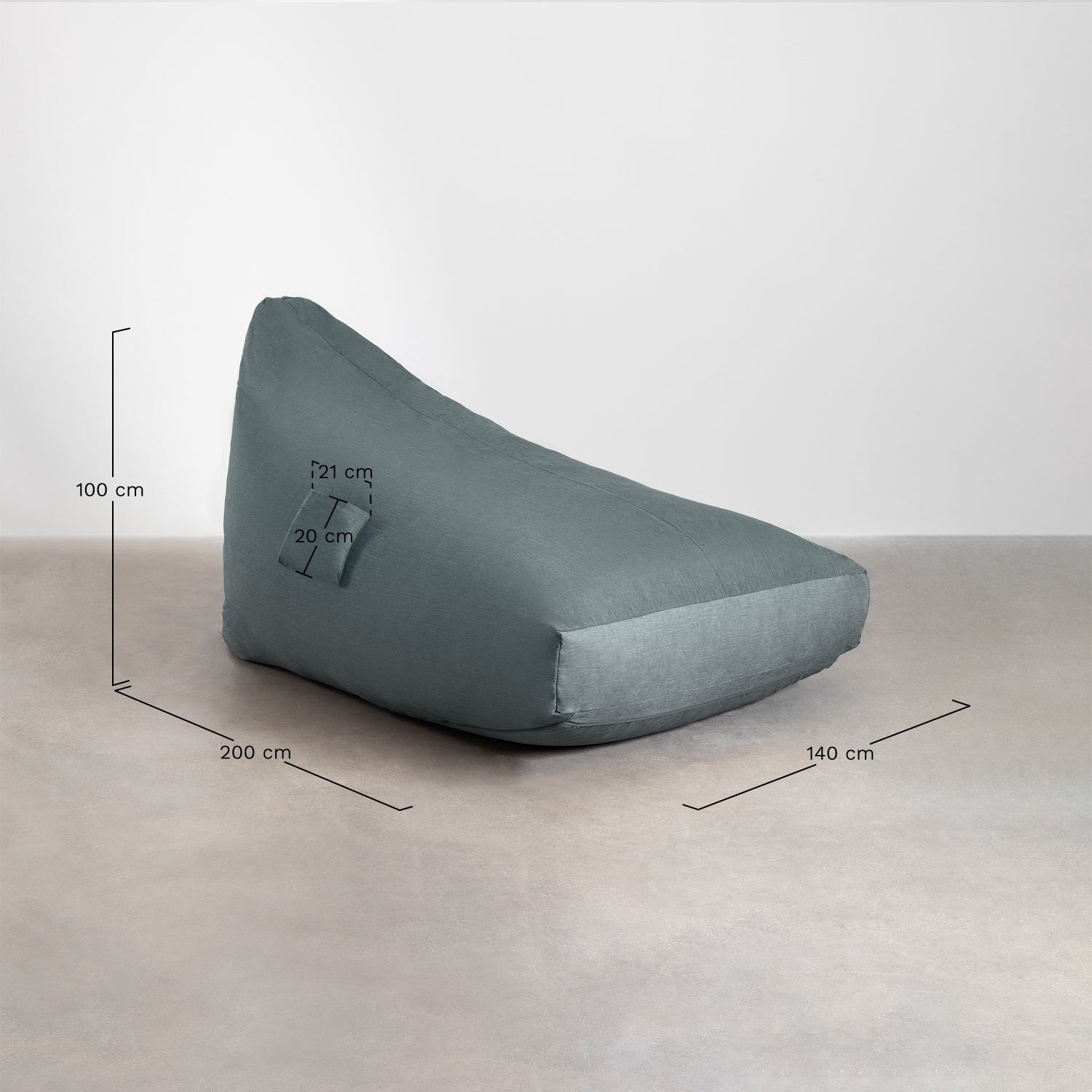 Pouf de jardin Alexander, mesures