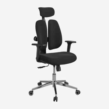 Chaise De Bureau Avec Roulettes Et Accoudoirs Belcaire Noir - Sklum