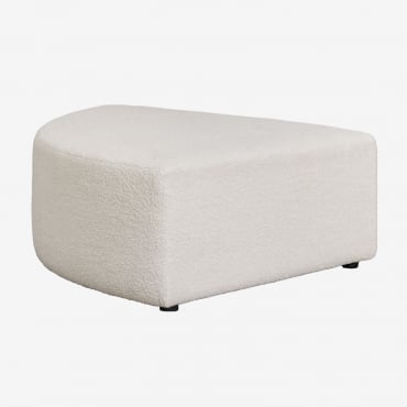 Pouf Triangulaire En Peau De Mouton Borjan Chenille Blanc - Sklum