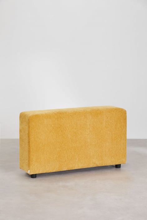 Accoudoir gauche haut ↑65 cm pour canapé modulaire Bruna - Chenille Moutarde