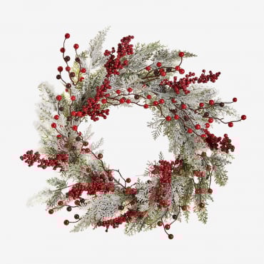Couronne De Noël Ø60 Cm Aubrey Vert Laurier - Sklum