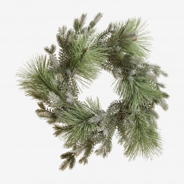Couronne De Noël Décorative (ø40 Cm) Seranola Vert Laurier - Sklum