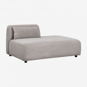 Canapé Droit Pour Canapé Modulable Fogler Velours Côtelé Gris Taupe Clair - Sklum