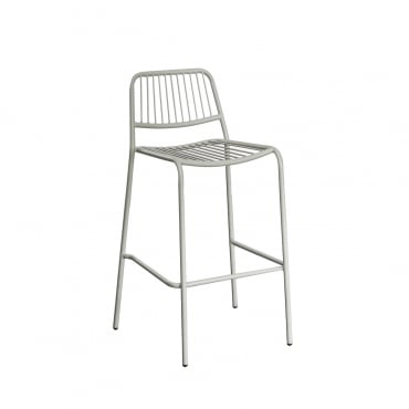 Lot De 4 Tabourets De Jardin Hauts Empilables Elton Vert Kaki & ↑75 Cm - Sklum