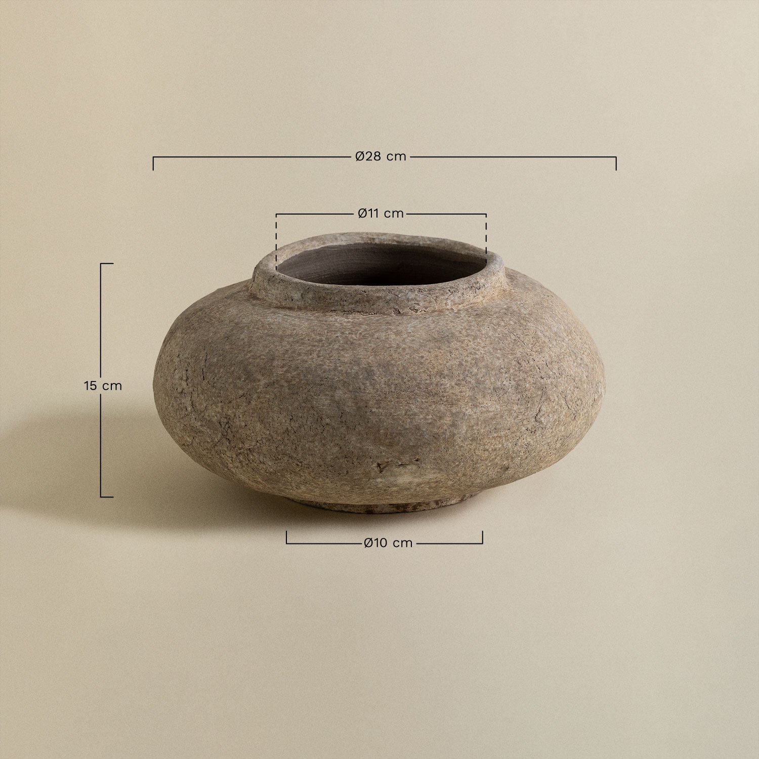 Vase ↑15 cm en Terre Cuite d'Agnon, mesures