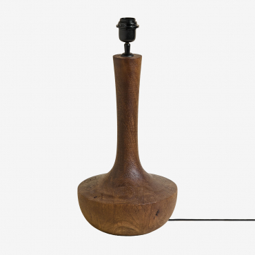 Base Pour Lampe De Table ↑45 Cm En Bois De Manguier Sintra Poignée En Bois Foncé - Sklum
