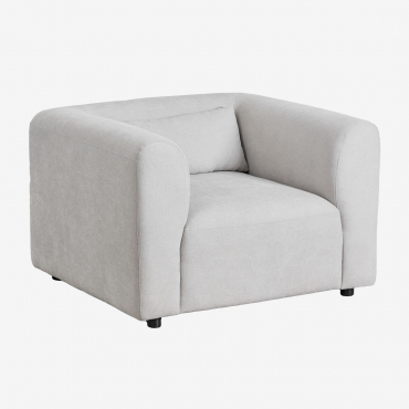 Fauteuil Fogler Tissu Gris Clair - Sklum