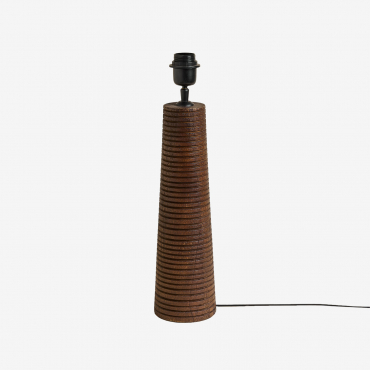 Base Pour Lampe De Table ↑40 Cm En Bois De Manguier Malva Poignée En Bois Foncé & ↑40 Cm - Sklum