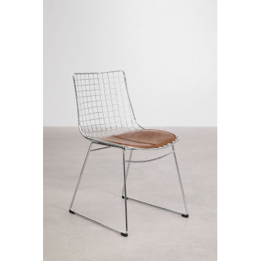 Pack de 4 chaises de salle à manger en acier Renee