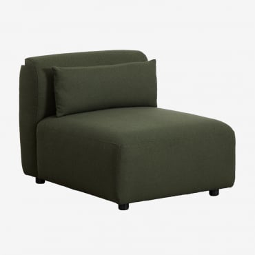 Module Central Pour Canapé Modulable Fogler Chenille Vert Sauge - Sklum