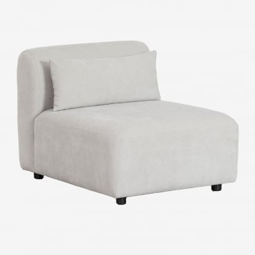 Module Central Pour Canapé Modulaire Fogler Tissu Gris Clair - Sklum