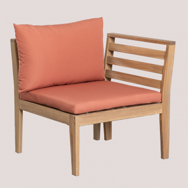Module D'angle Droit Pour Canapé De Jardin Modulable En Bois D'acacia Filips Terracota - Sklum