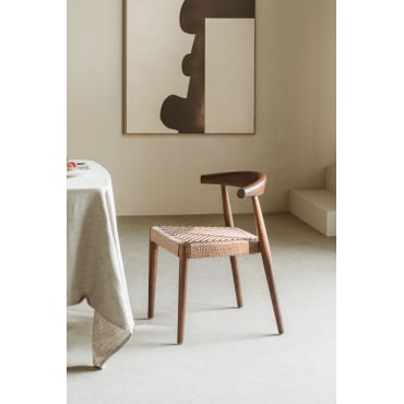 Chaise de salle à manger en bois de teck Celle