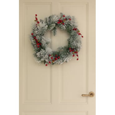 Couronne décorative de Noël Ø60 cm avec lumières LED Gaela