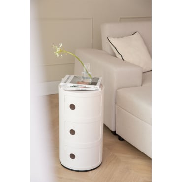 Table d'appoint ronde Babel avec étagères