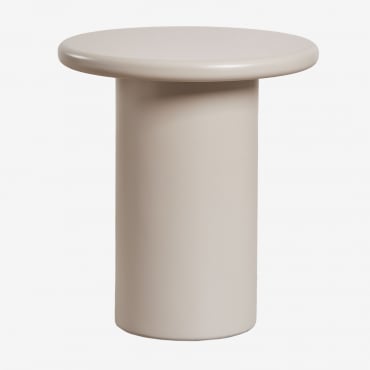 Table D'appoint Ronde Ø45 Cm En Mdf Rodeo Tapioca Beige - Sklum