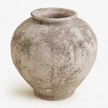 Vase Décoratif En Céramique Filis Gris Sable - Sklum