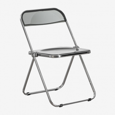 Lot De 2 Chaises De Salle À Manger Pliantes Kepko Gris Fumé - Sklum