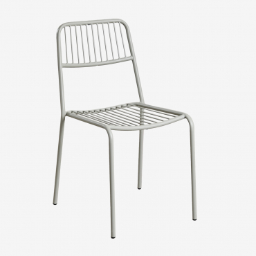 Chaise De Jardin Empilable En Acier Elton Vert Kaki - Sklum