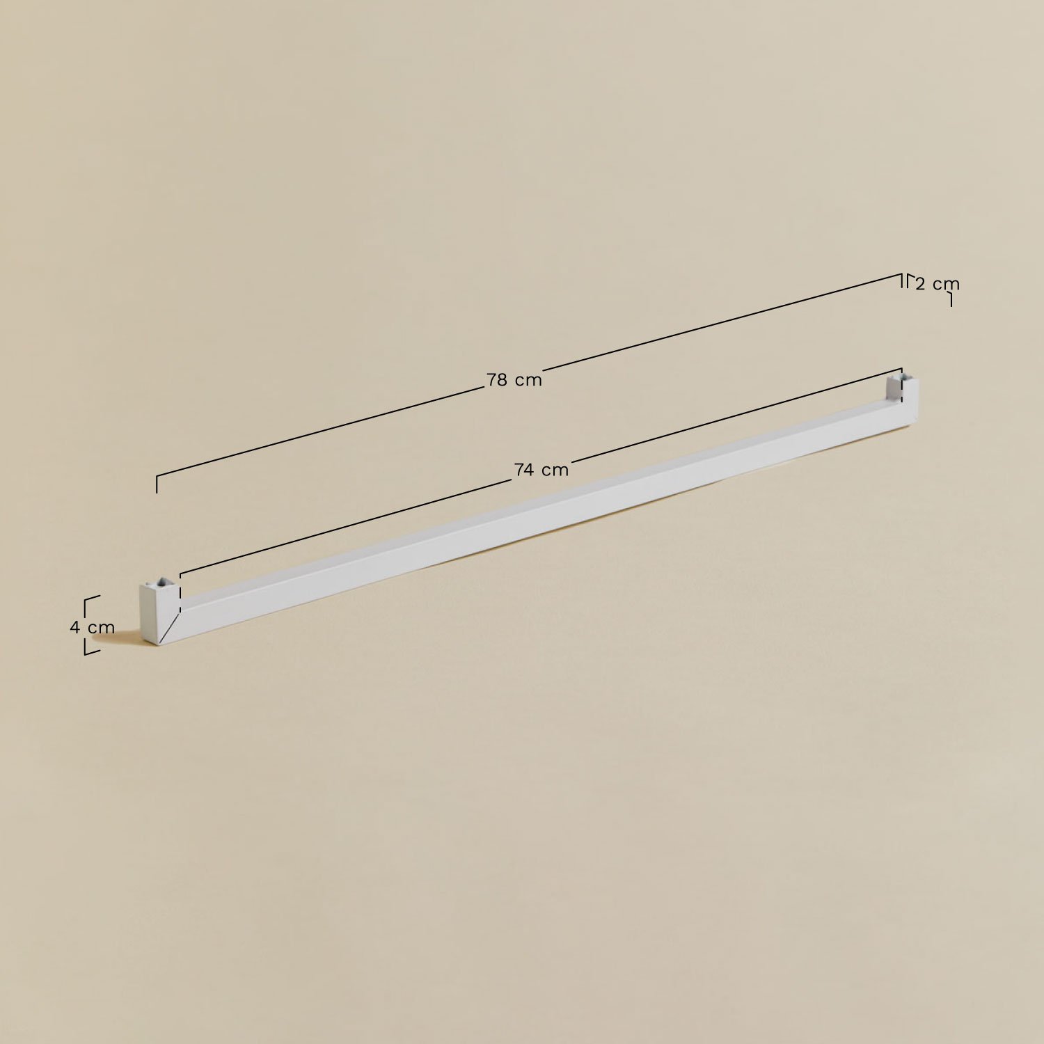 Portemanteau en acier pour armoire modulable Ariaster , mesures