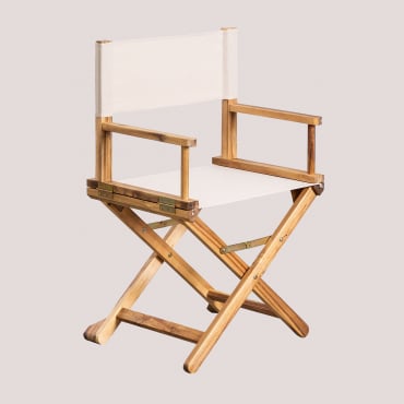 Pack De 2 Chaises De Réalisateur Pliantes De Jardin En Bois Ridley Beige Nude - Sklum