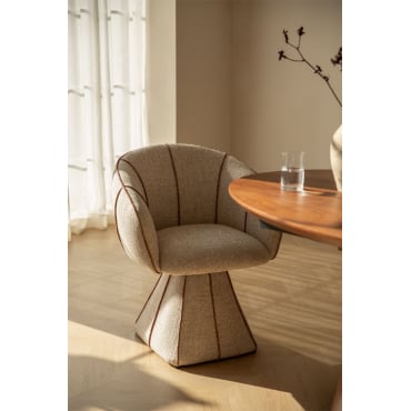 Chaise de salle à manger pivotante rembourrée Tallin
