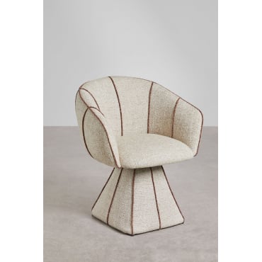 Pack de 2 chaises de salle à manger pivotantes rembourrées Tallin