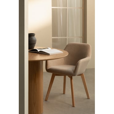 Chaise de salle à manger Ervi avec accoudoirs