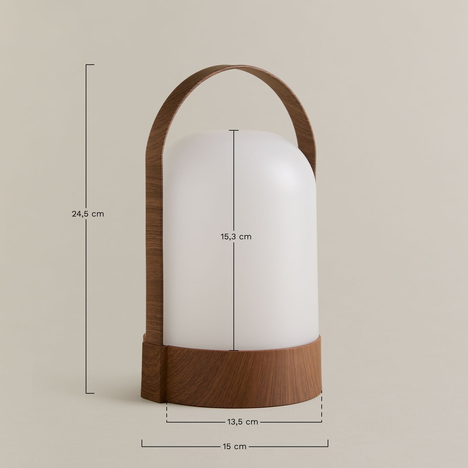 Lampe de table extérieure à LED sans fil Agnese    , mesures