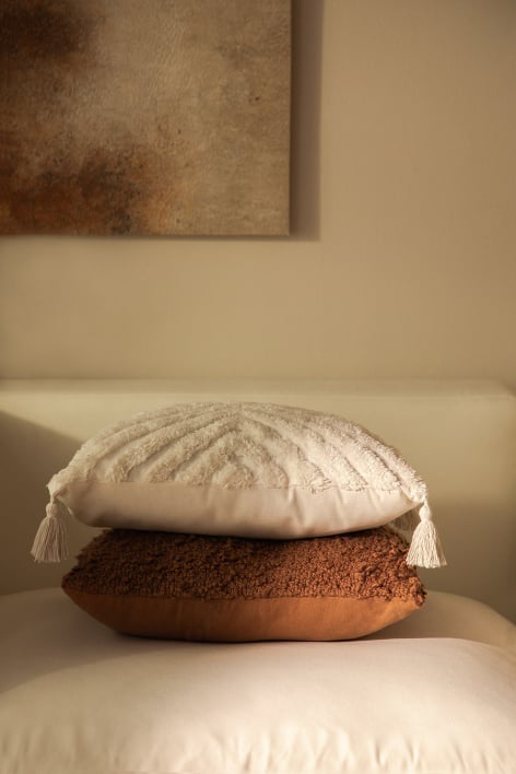 Coussin carré 45x45 cm en coton Reik