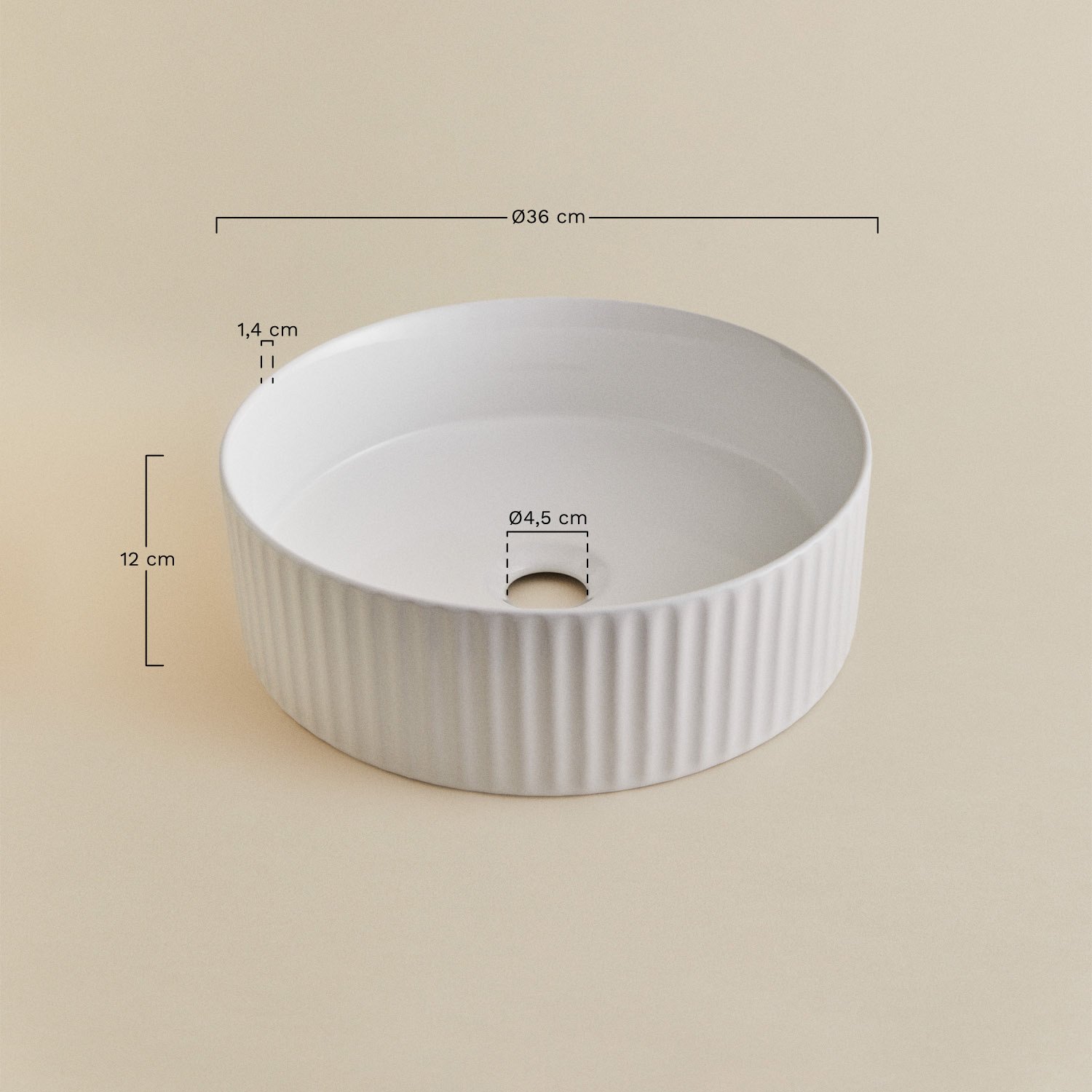 Ensemble de meubles de salle de bain en bois Carsone, mesures