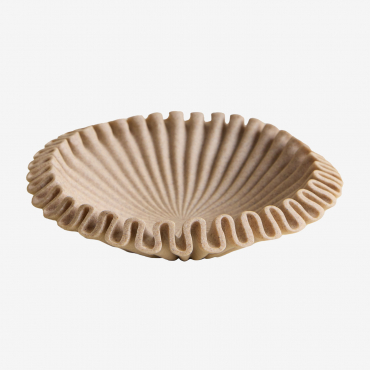 Bol Décoratif En Résine Irente Marrón Arena Claro & Ø20 Cm - Sklum