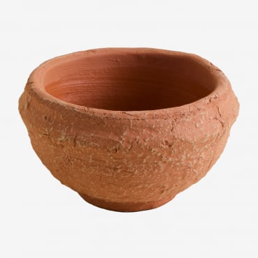 Bol Décoratif En Terre Cuite Agnon Rouge Sienna & Ø17 Cm - Sklum