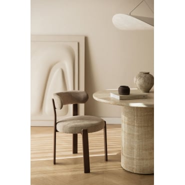 Chaise de salle à manger rembourrée et en fer Jolie