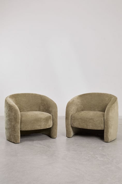 Pack de 2 fauteuils rembourrés Gombren